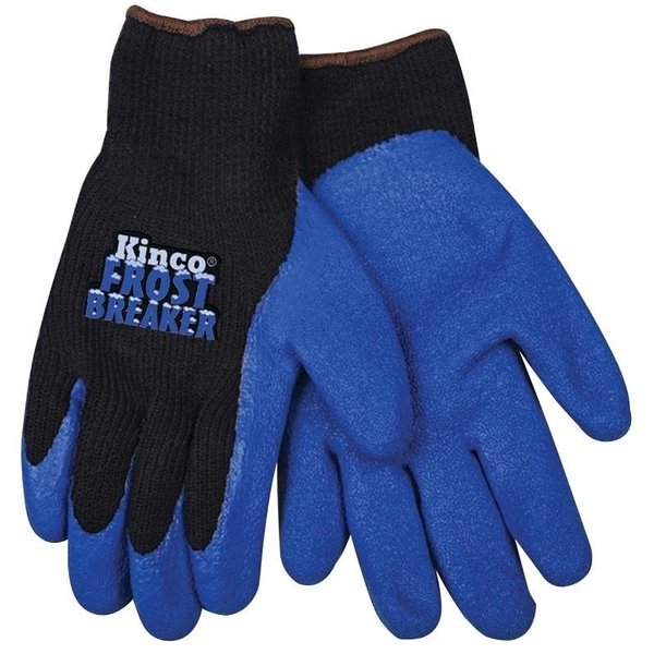 Frost Breaker Protective Gloves, Men's, S, 11 in L, Regular Thumb, Knit Wrist Cuff, Acrylic, BlackBlue 1789-S